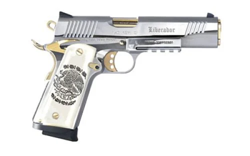 Girsan MC1911S Liberador II 9mm Semi Auto Pistol - 10+1 Rounds | 5" Barrel | Ivory/Pearl Grips | Stainless/Silver