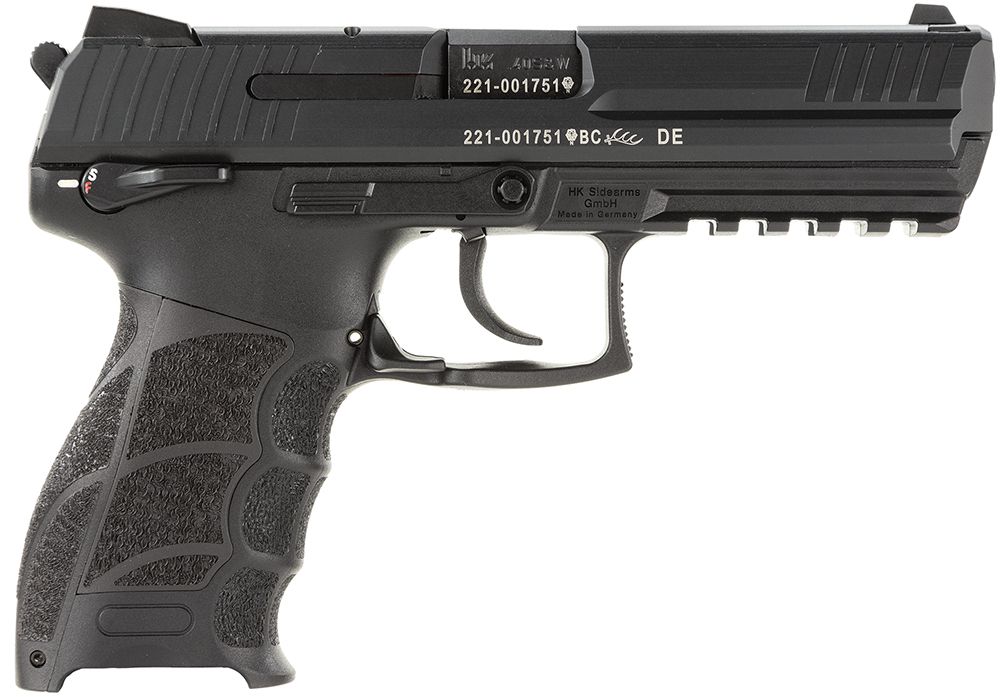 Heckler & Koch H&K P30 *MA Compliant 40 S&W 4.45" 10+1 (2) Black Blue Steel Long Slide Polymer Grip - 10+1 Rounds | 4.44" Barrel | Polymer Grips | Blue/Black | 3-Dot Sights