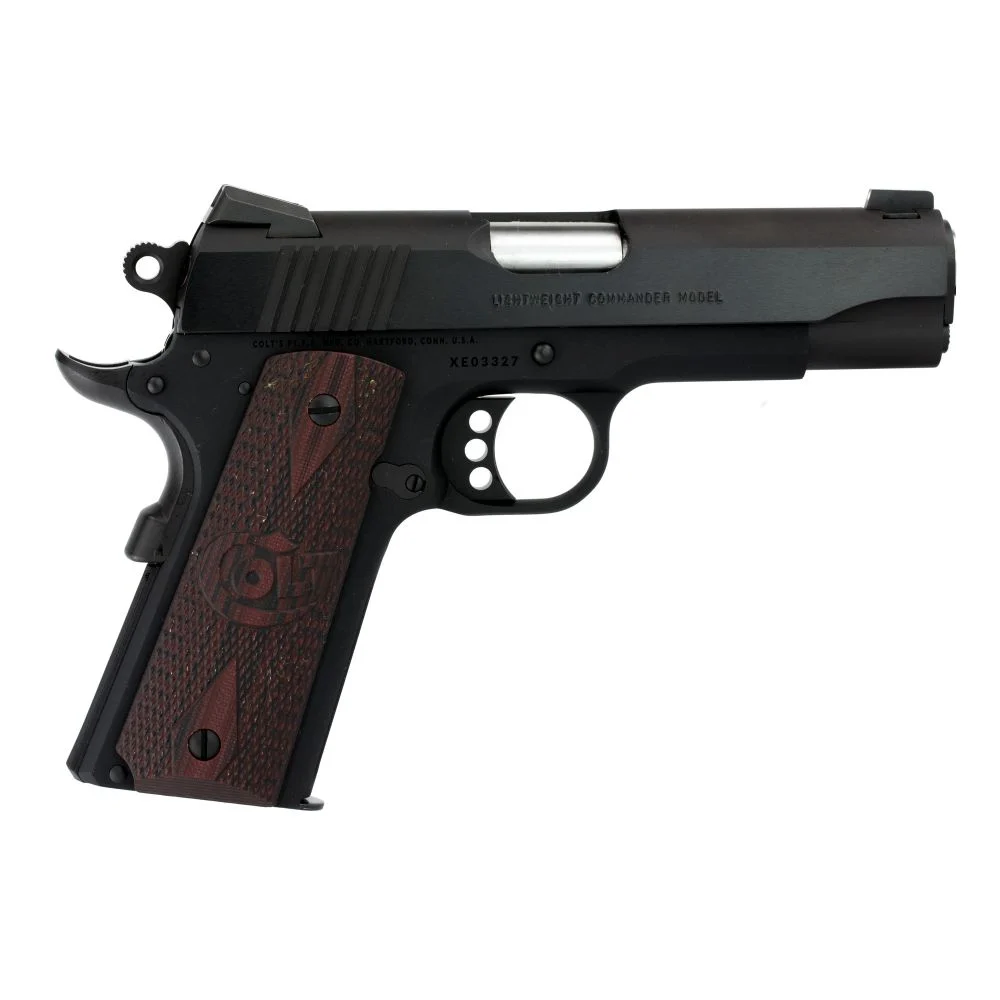 Colt 1911 Lightweight Commander .45 ACP Semi Auto Pistol - 8+1 Rounds | 4.25" Barrel | Composite Grips | Blue/Black