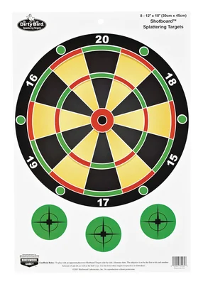 Dirty Bird Shotboard Targets 12x18 Inch 8 Per Package