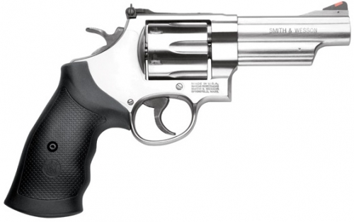 Smith & Wesson Model 629 4" 44mag Revolver - 6 Rounds | 4" Barrel | Polymer Grips | Stainless/Silver | 3-Dot Sights