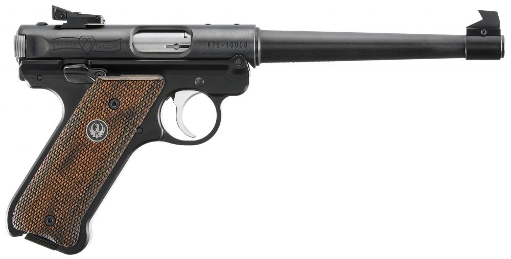 Ruger Mark IV 75th Anniversary Edition 22 LR 6.8" Tapered Barrel 10+1 - 10+1 Rounds | 6.88" Barrel | Black