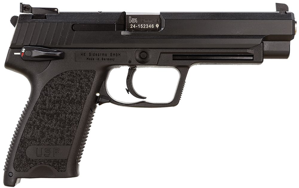 Heckler & Koch H&K USP Expert 9mm Luger 5.20" 10+1 Black Black Steel Slide Black Interchangeable Backstrap Grip - 10+1 Rounds | 5.2" Barrel | Polymer Grips | Blue/Black | 3-Dot Sights