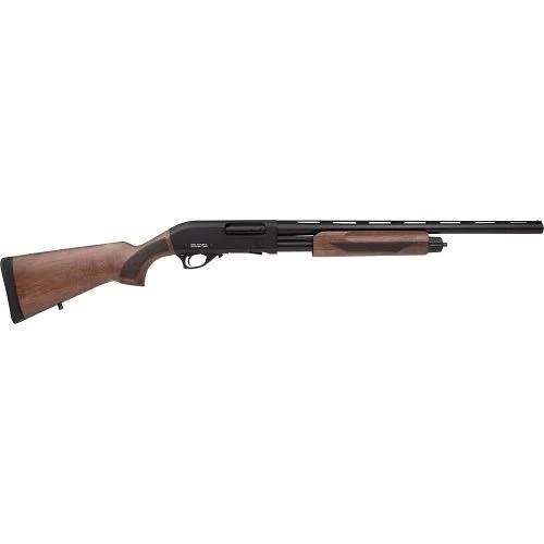 Rock Island Armory Youth Field 12 Gauge Pump Shotgun - 5+1 Rounds | 22" Barrel | 3" Chamber | Brown Stock | Wood | Blue/Black