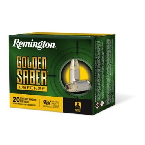 Remington Ammunition Golden Saber Defense .45 ACP 230 gr Brass Jacket Hollow Point (BJHP) 20 Bx/ 25 Cs - Brass Casing