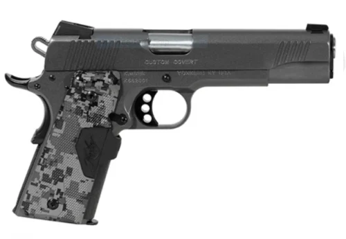 KIMBER .45 ACP CUSTOM COVERT - 7 Rounds | 5" Barrel | Laser Grips | Gray | Night Sights