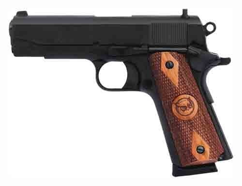 Iver Johnson 1911A1 Falcon Matte 8+1 .45 ACP 4.25" - 8+1 Rounds | 4.25" Barrel | Wood Grips | Blue/Black | 2-Dot Sights