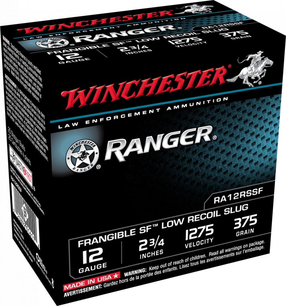 Winchester Ranger FrangibleRifled Slug 12 Gauge Ammo 25 Round Box