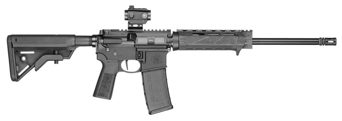 Smith & Wesson Volunteer XV 5.56x45 NATO 16" Barrel, Crimson Trace Red Dot, 30+1 - 30+1 Rounds | 16" Barrel | Black Stock | Blue/Black