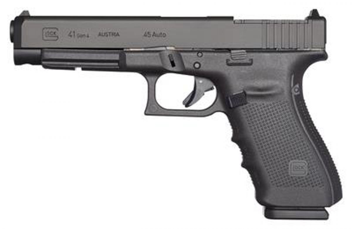 Glock G41 Gen4 Competition MOS 13 Rounds 45 ACP Pistol - 13+1 Rounds | 5.3" Barrel | Polymer Grips | Blue/Black