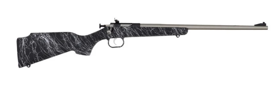 CRICKETT RIFLE G2 22LR BLACK SYNTHETIC/WHITE WEB STAINLESS - 1 Round | 16.125" Barrel | Black Synthetic Stock | Stainless/Silver