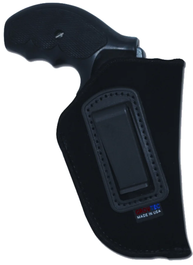 Grovtec US Inc Inside-the-Pants Holster RH 02 Bla - Black Color | 4" Barrel Medium/Intermediate Double Action Gun Mod | Smooth Material | Any Model