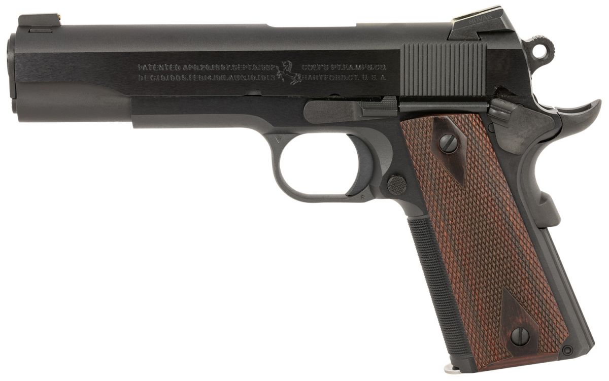 Colt 1911 Government Limited Edition 45 ACP Semi Auto Pistol - 7+1 Rounds | 5" Barrel | Wood Grips | Blue/Black