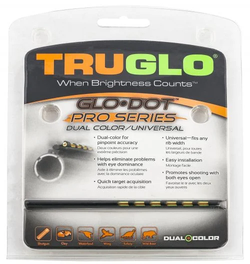 TruGlo GloDot Universal Pro Green/Red Center Fiber Optic Shotgun Sight