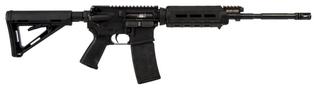 Adams Arms P1 Magpul MOE Grip 223 Remington/5.56 NATO AR15 Semi Auto Rifle - 30 Rounds | 16" Barrel | Adjustable Stock | Synthetic
