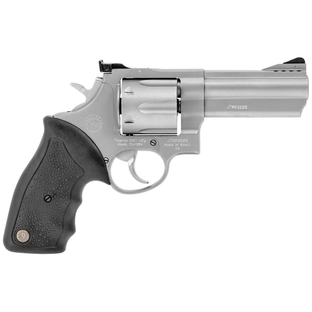 Taurus 44 4" Ported 44mag Revolver - 6 Rounds | 4" Barrel | Polymer Grips | Stainless/Silver | 3-Dot Sights