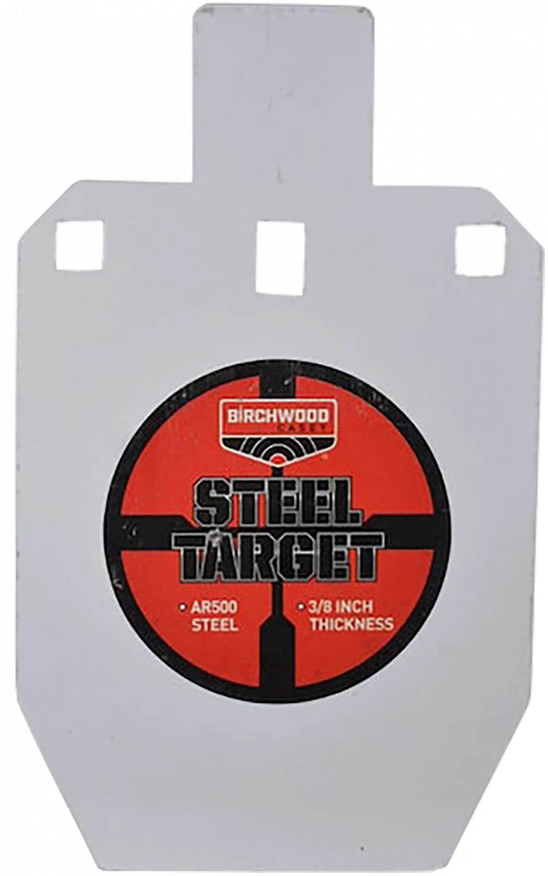 Birchwood Casey BC-47661 Pistol/Rifle Black/Red/White Steel Silhouette 0.38" Thick Hanging