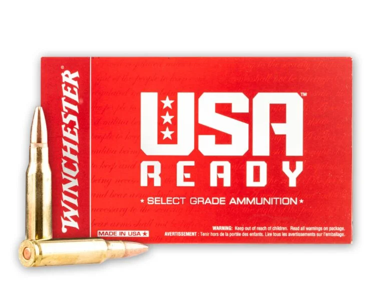 Winchester Ammo USA Ready 308 Win 168 gr Open Tip Range 20 Bx/ 10 Cs - Brass Casing
