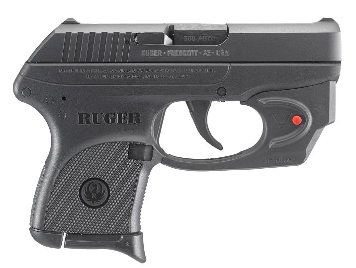 Ruger LCP with Viridian Red Laser 380 ACP Pistol - 6+1 Rounds | 2.75" Barrel | Polymer Grips | Blue/Black