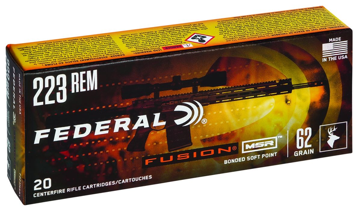 Federal Fusion MSR 20RD 62gr .223 Remington - Brass Casing