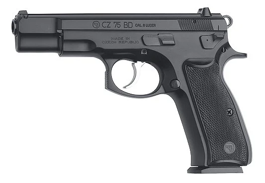 CZ 75 BD Blue/Black 4.6" 9mm Pistol - 10+1 Rounds | 4.60" Barrel | Polymer Grips | Blue/Black | 3-Dot Sights