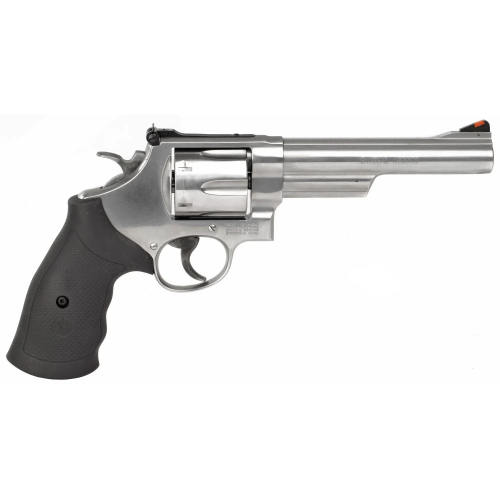 Smith & Wesson Model 629 44mag Revolver - 6 Rounds | 6" Barrel | Polymer Grips | Stainless/Silver | 3-Dot Sights