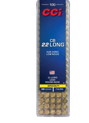 CCICylinder Bore Long.22 LR29gr Round Nose - Brass Casing
