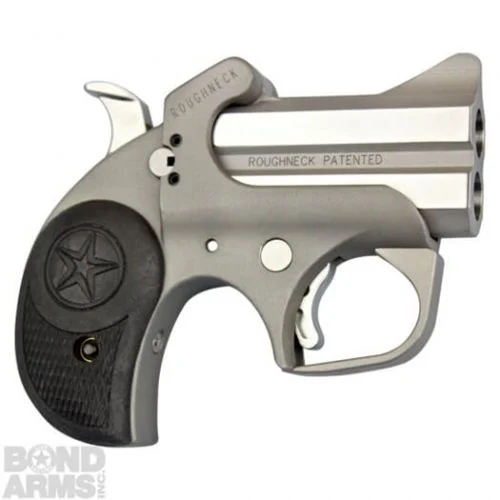 Bond Arms Roughneck 357 Magnum / 38 Special Derringer - 2 Rounds | 2.5" Barrel | Rubber Grips | Stainless/Silver