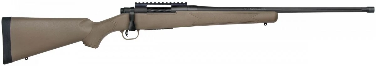 Mossberg & Sons Patriot Predator 243 Winchester Bolt Action Rifle - 4+1 Rounds | 22" Barrel | Flat Dark Earth Stock | Synthetic | Blue/Black