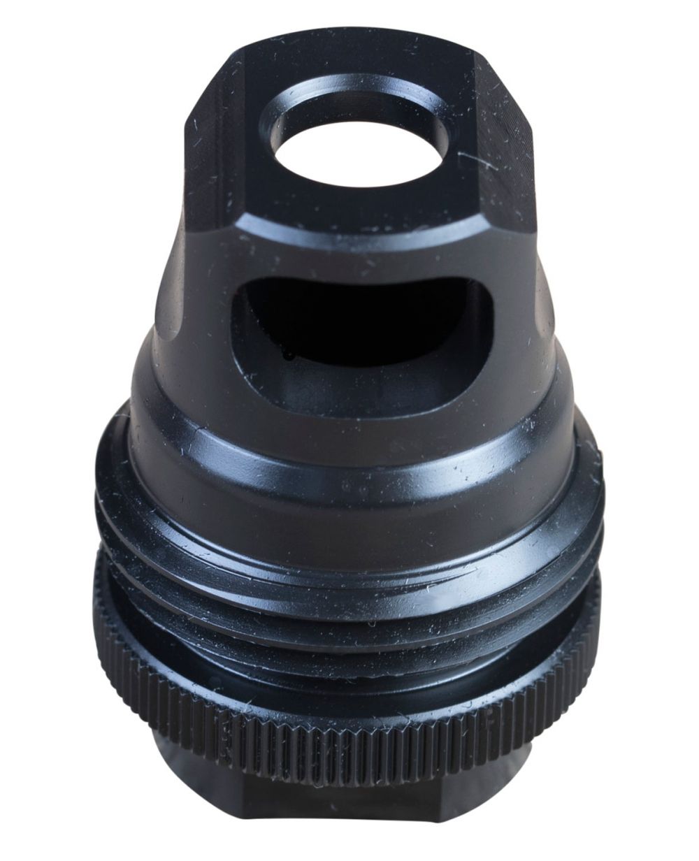 SilencerCo ASR Single Port 9mm Luger Muzzle Brake 1/2"-28 tpi Black Steel
