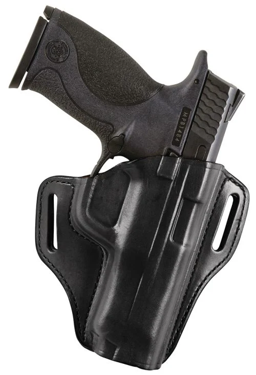 Bianchi 23998 Remedy Black Leather Belt S&W Shield Right Hand - Black Color | Small Frame Revolver Gun Mod | Leather Material | Belt Type