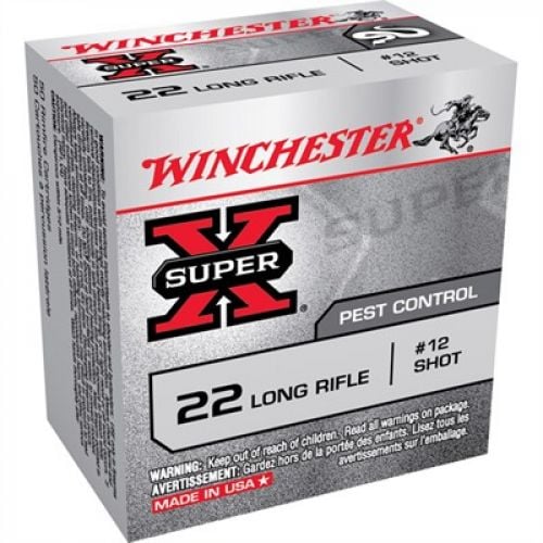 Winchester .22 LRSuper X #12 Birdshot 50ct - Brass Casing