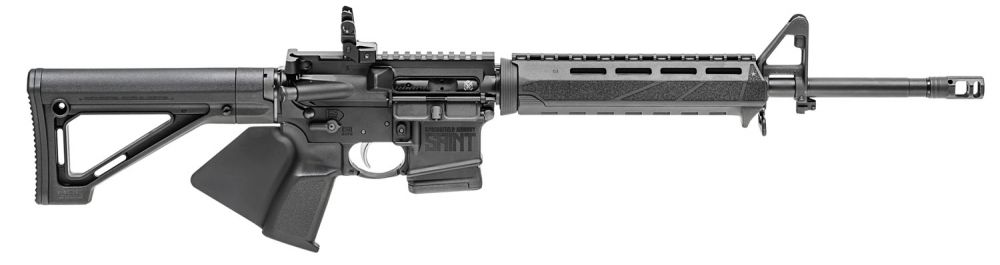 Springfield Armory Saint CA Compliant 223 Remington/5.56 NATO, 16" Barrel, Black, 10 Rounds - 10+1 Rounds | 16" Barrel | Polymer Black Stock | Synthetic