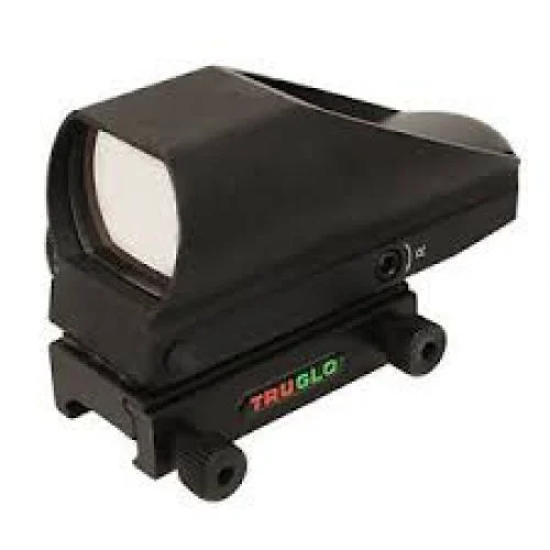 TruGlo TruBrite 1x 34mm 5 MOA Dual Illuminated Reticle Red Dot Sight - CR2032 Battery | Unlimited Eye Relief | Wide Field of View | 1x Fixed Magnification