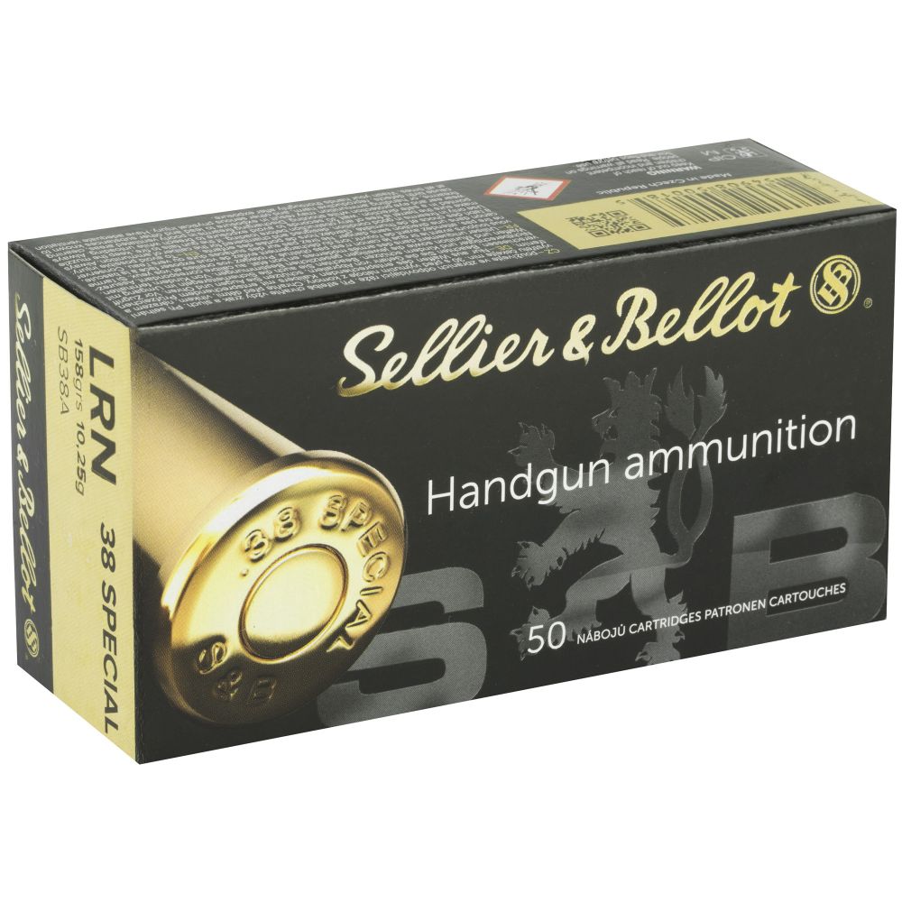 S&B 38SPL 158GR LRN 50rd box - Brass Casing