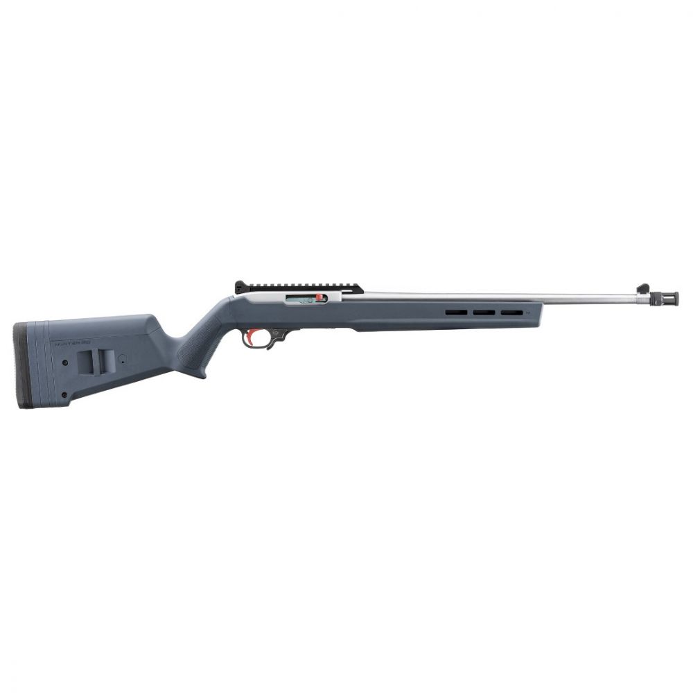 Ruger 10/22 Collectors Series 60th Anniversary Model 22 LR 18.5" Threaded, 10+1 - 10+1 Rounds | 18.5" Barrel | Gray Stock | Synthetic | Stainless/Silver