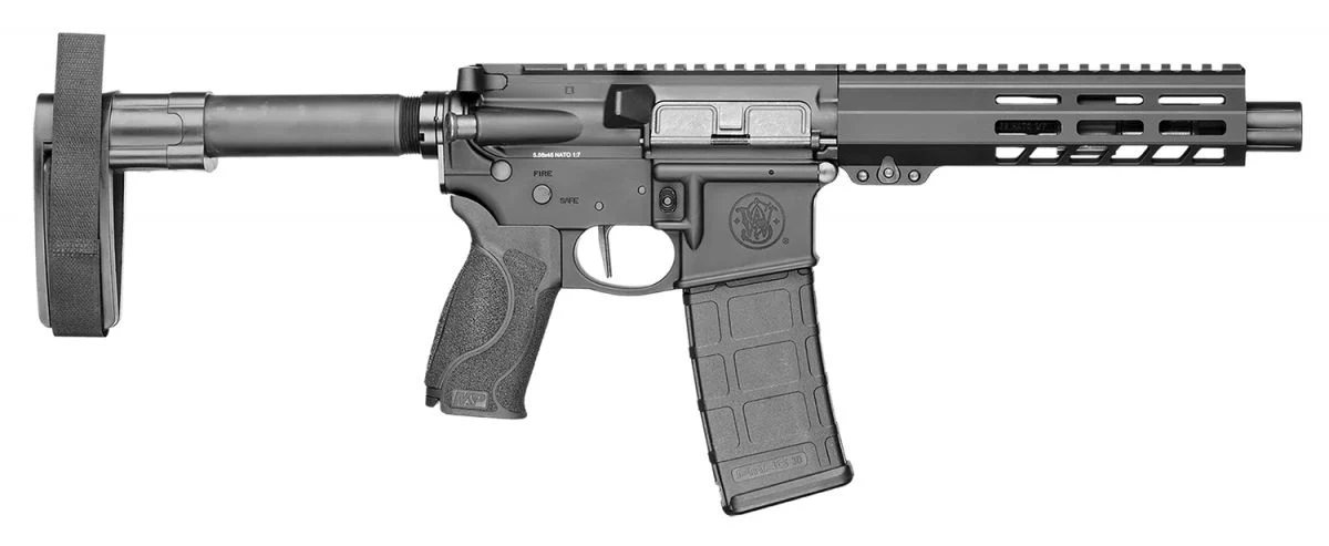 Smith & Wesson M&P15 223 Remington/5.56 NATO, 7.75" Threaded Barrel, Black, 30 Rounds - 30 Rounds | 7.5" Barrel