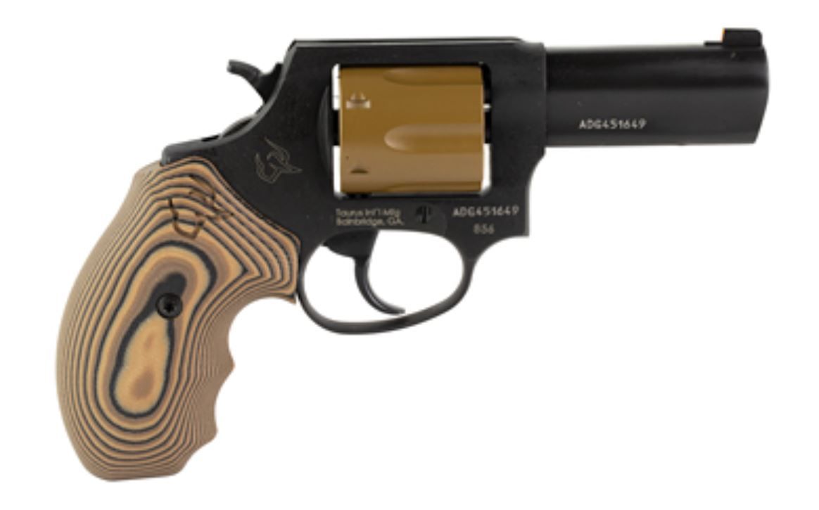 Taurus 856 Coyote G10 Grip 38 Special Revolver - 6 Rounds | 3" Barrel | Blue/Black