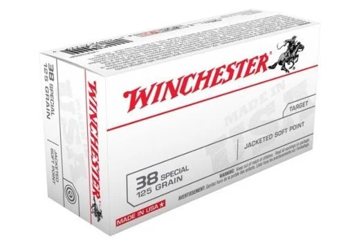 Winchester .38 Spc 125 Grain Jacketed Soft Point - Brass Casing