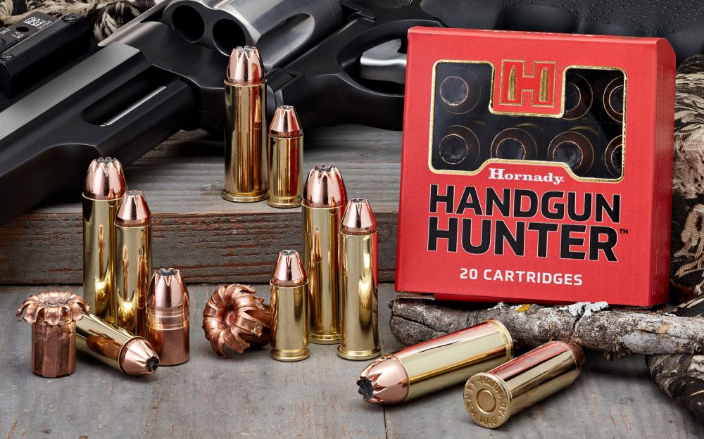 Hornady Handgun Hunter MonoFlex 40 S&W Ammo 135gr 20 Round Box - Brass Casing