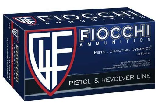 Fiocchi PISTOL SHOOTING DYNAMICS .38 Spc Jacketed Hollow - Brass Casing