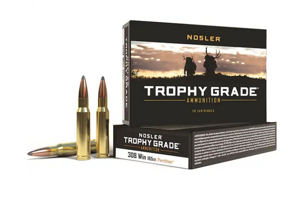 Nosler 308 Winchester 165 Grain Partition - Brass Casing