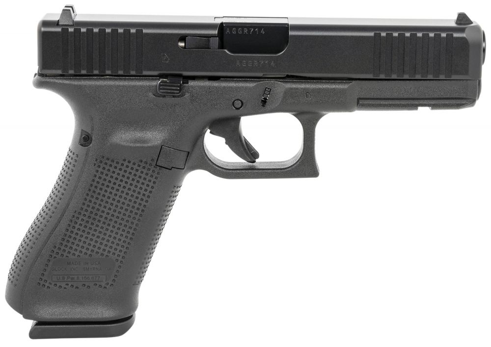 Glock UA225S203 G22 Gen5 40 S&W 4.49" 15+1 Overall Black Finish with nDLC Steel with Front Serrations Slide, Rough Texture Inter - 5+1 Rounds