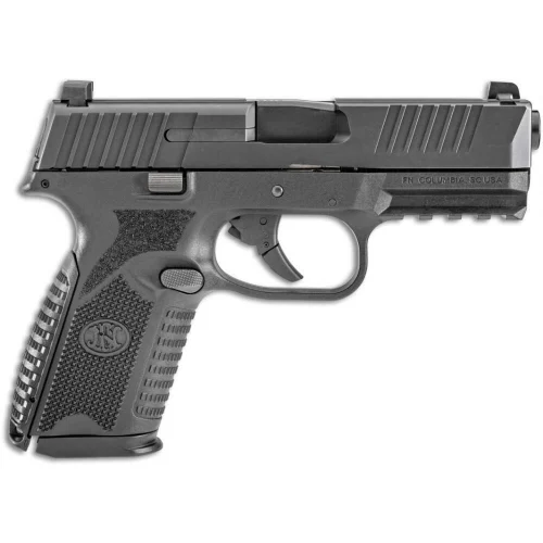 FN 509 Midsize No Manual Safety Black 10+1 9mm Pistol - 10+1 Rounds | 4" Barrel | Polymer Grips | 3-Dot Sights