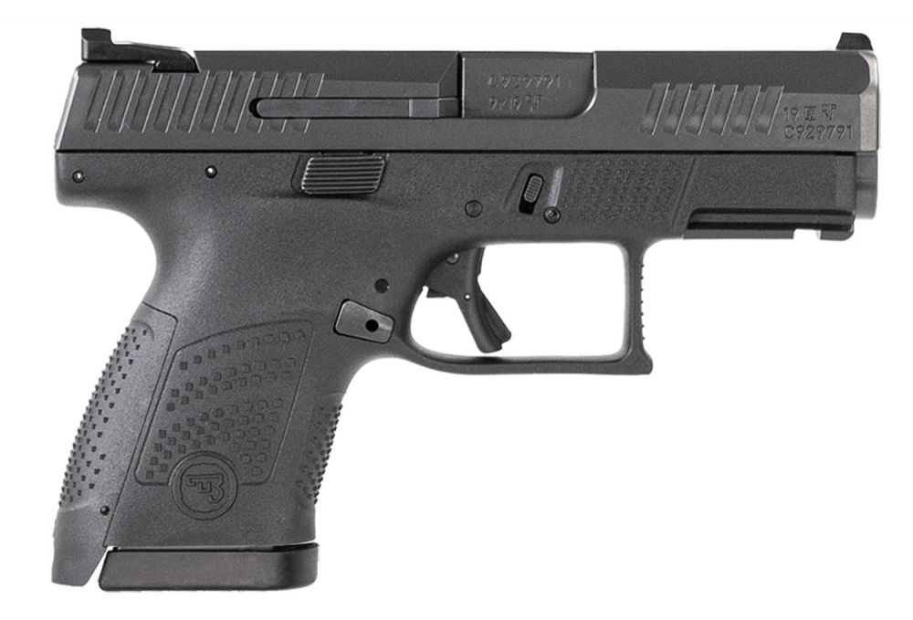CZ P-10 S 9mm Pistol - 12 Rounds | 3.5" Barrel | Polymer Grips | Black | 3-Dot Sights