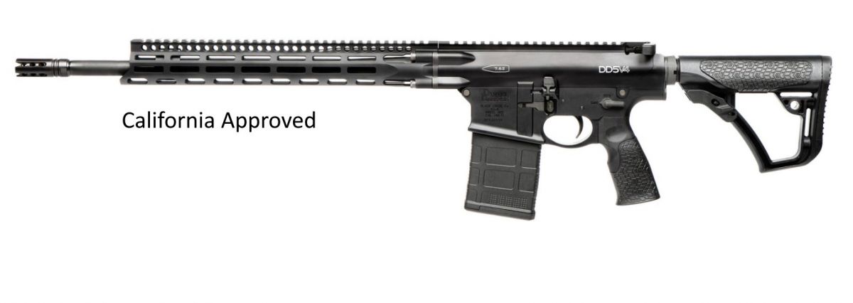 Daniel Defense DD5 V4 CA Compliant 7.62 NATO Semi-Auto Rifle - 10+1 Rounds | 18" Barrel | Black Stock | Blue/Black