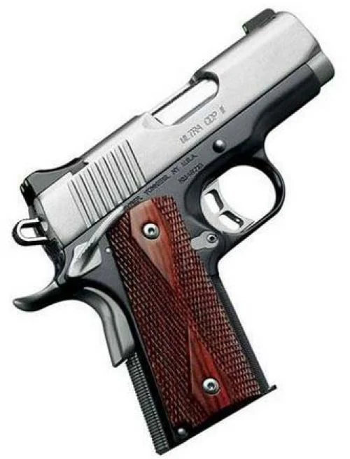 KIMBER ULTRA CDP II 45 - 7+1 Rounds | 3" Barrel | Wood Grips | Stainless/Silver | Night Sights