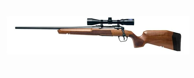 Savage Axis 2 XP Hardwood Left Hand Action Rifle, 400 Legend, 20" Bbl - 4+1 Rounds | 20" Barrel | Wood Stock | Blue/Black