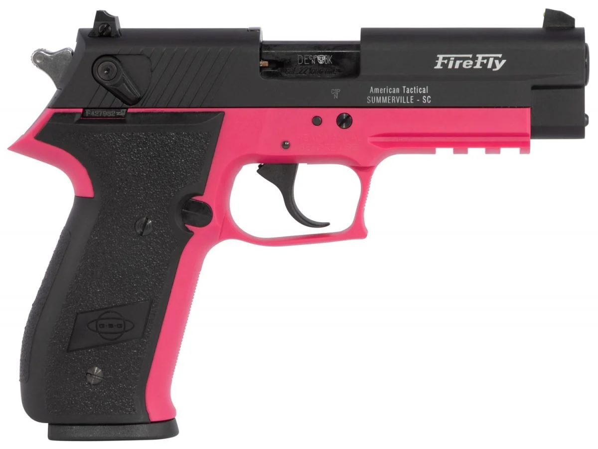 American Tactical GSG Firefly .22LR Semi Auto Pistol - 10 Rounds | 4" Barrel | Polymer Grips | Pink