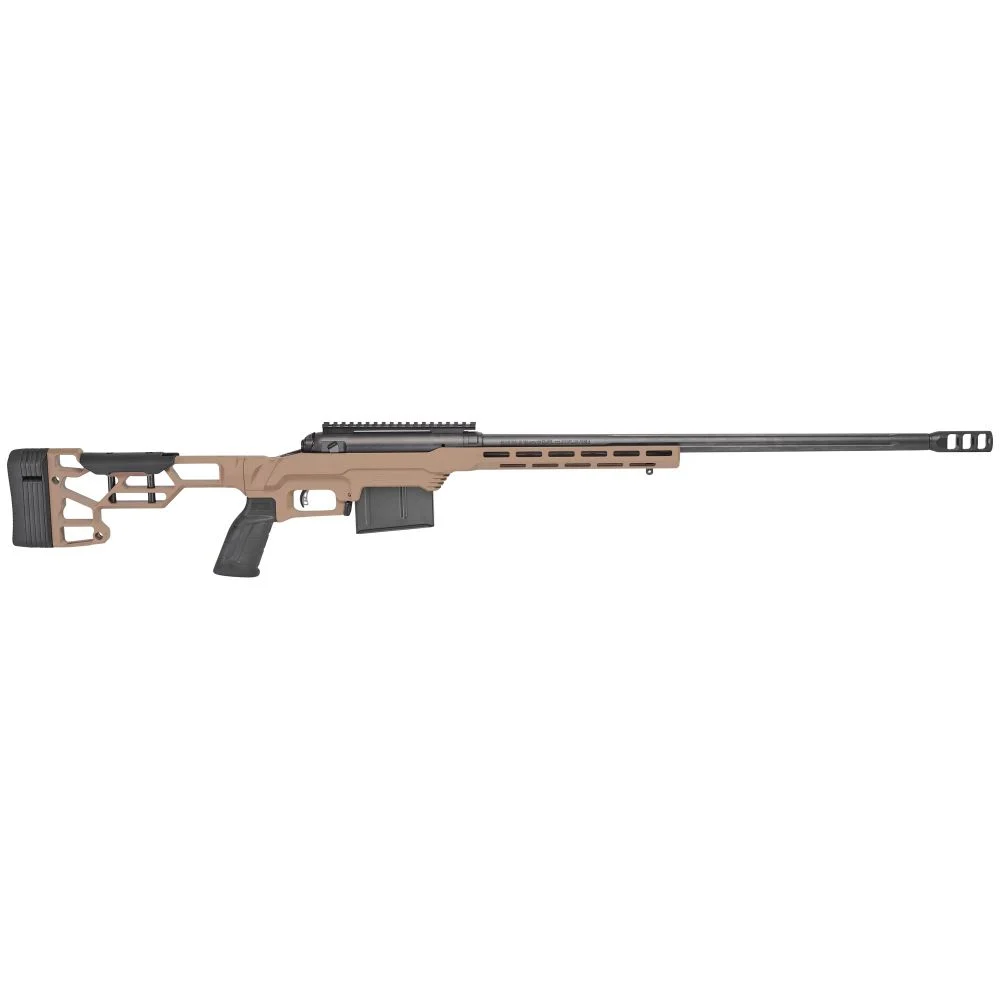 Savage Arms 110 Precision 338 Lapua Magnum Bolt Action Rifle LH - 5+1 Rounds | 24" Barrel | Flat Dark Earth Stock | Synthetic | Blue/Black